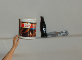 Barbie doll accessory lot food Duncan Hines Cake frosting chocolate soda bottle - £7.82 GBP