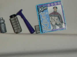 Ken doll accessory lot shaving razor containers toiletries vintage Mattel fun  - $10.99