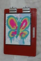 Barbie doll accessory clipboard with faux artist pad butterfly drawing vintage  - $9.99