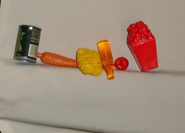 Barbie doll accessory lot food healthy can green beans fruit vegetables vintage - $10.99