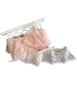 Gathered Lace Peach 4 Inches Wide x 3 + Yards Vintage Trim Dresses Crafts - $220.63 MXN