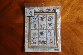 Design Works Crafts 12x16&quot; Counted Cross Stitch Coffee Break Iced Latte ... - £23.20 GBP