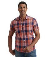 NWT Men&#39;s Lucky Brand S/S Western Plaid Snap-Front Shirt Sz Medium - €23,57 EUR