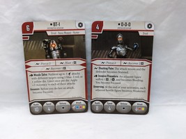 (2) Star Wars Imperial Assault BT-1 And 0-0-0 Villain Pack Deployment Cards - $6.93 CAD