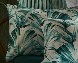 Frette At Home Versilia Verde Malachite 2pc Euro Pillow Shams Palms Bnip - $166.84