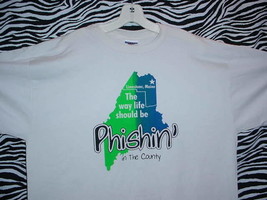 Phish T Shirt - Cream with Blue &amp; Green (XL) - $22.75