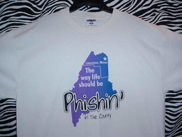 PHISH CONCERT T SHIRT ~ CREAM &amp; BLUE/LARGE - $22.75