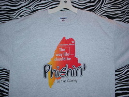 PHISH MAINE CONCERT T SHIRT ~ GRAY &amp; RED Extra Large - $22.75