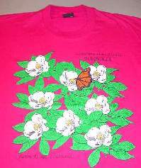 LOUISIANA STATE FLOWER - MAGNOLIA T SHIRT (L) - $12.95