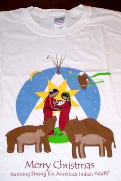 New! INDIAN THEME CHRISTMAS ~ T SHIRT (L) - $12.95