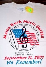 New! MAINE ROCK MUSIC UNITES ~ T SHIRT (L) - $12.95