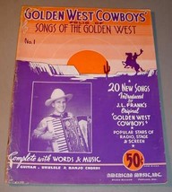 J.L. Frank Golden West Cowboys   Songs Of 1939 Songbook Folio - £14.99 GBP