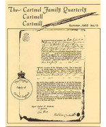 CARTMEL CARTMELL CARTMILL GENEALOGY NEWSLETTER SET - $1,603.29 MXN