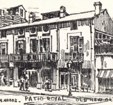 Patio Royal Old New Orleans Louisiana Postcard Vintage 1945 - £9.71 GBP