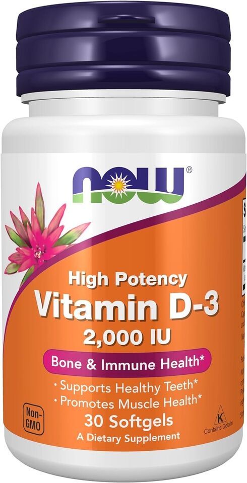 Primary image for NOW Foods Vitamin D-3 Softgel - 30 Count