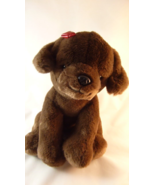 FAO Schwarz 12&quot; Chocolate Brown Lab Labrador Dog Plush Silky Soft pile 2015 - $22.72 CAD