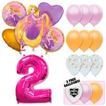 Rapunzel Deluxe Balloon Bouquet - Pink Number 2 - £26.43 GBP