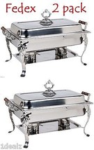 8QT CLASSIC Chafer Rectangular Chafing Dish Catering Buffet Food Tray + ... - $274.69