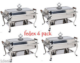 4 PACK 8QT CLASSIC Chafer Rectangular Chafing Dish Catering Buffet Food ... - $698.28
