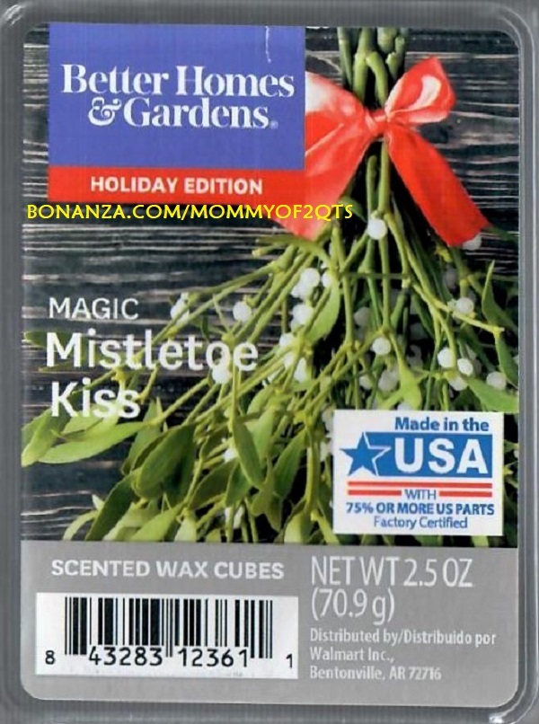 Primary image for Magic Mistletoe Kiss Better Homes and Gardens Scented Wax Cubes Tarts Candle