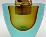 Vintage Murano Glass Teal and Yellow Lighter U256 - £399.59 GBP
