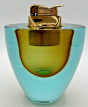 Vintage Murano Glass Teal and Yellow Lighter U256 - £398.74 GBP