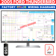 2005 Ford Thunderbird Complete Color Electrical Wiring Diagram Manual USB - $24.95