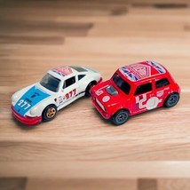 Mattel 2014 Hot Wheels Morris Mini &amp; Porsche Red Urban Outlaw 1:64 Diecast - £9.34 GBP