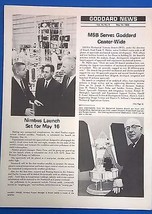 NASA Goddard News &amp; Inside Goddard newsletters May 13 1968 Nimbus launch - £7.90 GBP