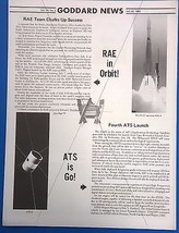 NASA Goddard News &amp; Inside Goddard newsletters July 22 1968  ATS &amp; RAE - $9.89