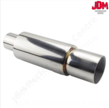 4&quot; JDM Jap Style Universal Stainless Exhaust Back Box 2.5&quot; Inlet Silencer  - £82.01 GBP