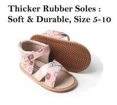 Donut Toddler Sandals Baby Sandals Buckle belt Leather Baby Shoes Toddle... - $27.00