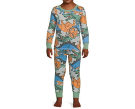 Jurassic Park Boy&#39;s Snug Fit Pajamas Long Sleeve Sleep Set Multicolor Si... - $21.77