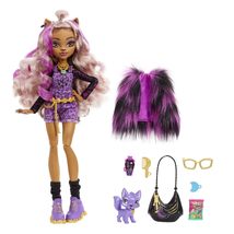 Monster High Doll, Clawdeen Wolf with Purple Streaked Hair in Signature ... - £20.94 GBP