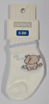 Carter’s Vintage Baby Bubbles Teddy Bear Layette Socks 0-3 NEW Y2K - $17.60 CAD