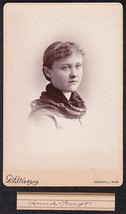 Annie Lovey (Dorr?) Cabinet Card Photo   Bath, Maine / Haverhill, Ma (1887) - £13.98 GBP