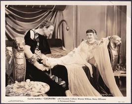 CLAUDETTE COLBERT &amp; WARREN WILLIAM CLEOPATRA Cecil B. DeMille 1934 Film ... - £50.81 GBP