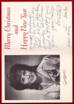 Loretta Lynn Original Autograph Signed Photo Christmas Card - £219.82 GBP