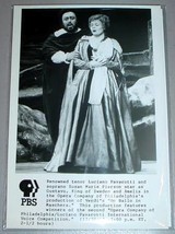 LUCIANO PAVAROTTI &amp; SUSAN MARIE PIERSON - PBS TV Photo - $14.95