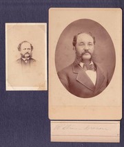 William Dresser (2) Antique Photos CDV &amp; Cabinet - Salisbury, MA &amp; Hartford CT - £19.78 GBP