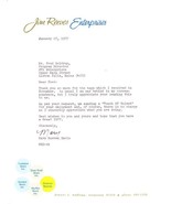 MARY REEVES SIGNED AUTOGRAPH LETTER - Jim Reeves Stationery #2 - $45.00