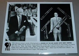 MERV GRIFFIN &amp; TOMMY DORSEY - PBS TV Promo Photo - £11.75 GBP