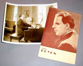 PAUL DOYON BLIND CONCERT PIANIST 1942 PHOTO &amp; PROGRAM - $29.95
