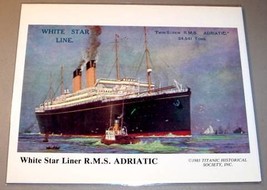 R.M.S. Adriatic Lithograph   Titanic Historical Society - £16.08 GBP