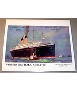 R.M.S. ADRIATIC LITHOGRAPH - Titanic Historical Society - $27.36 CAD