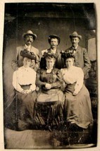 Three Maine Brothers &amp; Their Wives Tintype Photo - £13.95 GBP