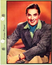 TYRONE POWER - Vintage 1940s Dixie Premium Color Movie Photo - £10.20 GBP