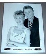 VANNA WHITE &amp; PAT SAJAK - Signed Wheel of Fortune Photo - £19.57 GBP