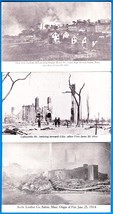 (3) Salem Ma Fire June 25, 1914 B&amp;W Antique Postcard Lot - £13.76 GBP