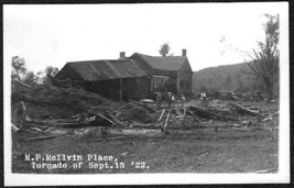 ANTRIM NH SEPT. 15 1922 TORNADO RPPC POSTCARD - M.P. McIlvin Place #3 - £11.23 GBP